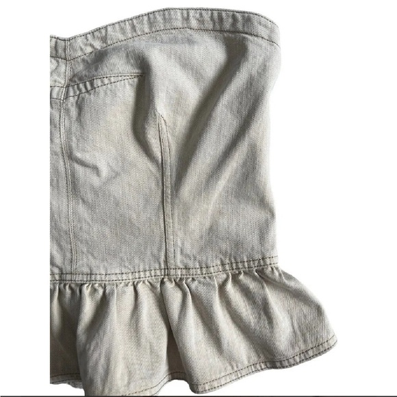 Isabel Marant Etoile Solizinia Denim Sleeveless Peplum Top Size US 8 / 40 New - Picture 7 of 8